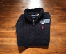 Ralph Lauren Cable Knit Quarter Zip - Size S Men
