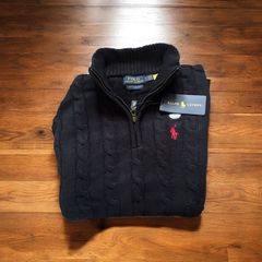 Ralph Lauren Cable Knit Quarter Zip - Size S Men