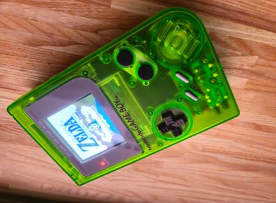 Gameboy Classic DMG Genuine - upgraded screen + ZELDA  cart