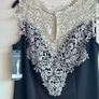 NEW Knee length Black Lace Bodycon Dress - Size UK 10 Image 8