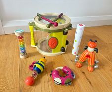 Battat Toys Drum Music Set & Extra Shakers
