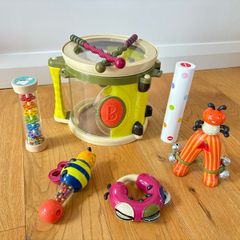Battat Toys Drum Music Set & Extra Shakers