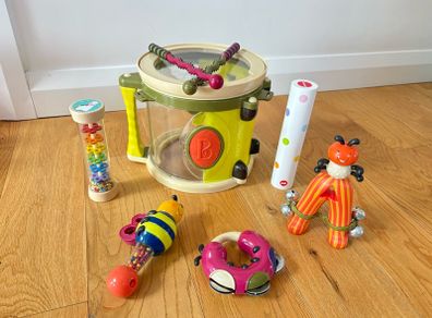 Battat Toys Drum Music Set & Extra Shakers