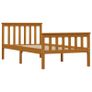 Bed Frame Honey Brown Solid Pinewood 100x200 cm Image 3