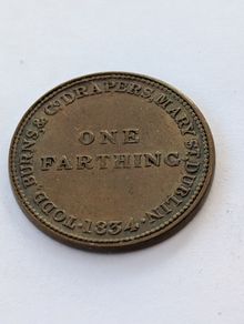 Farthing token, Dublin, Cork and Limerick