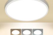 3000K 4000K 6500K 3 Colours Ceiling Light, 15 W 1500 LM, Modern, Round, IP44 Waterproof Bathroom Ceiling Light for Kitchen, Bedroom, Hallway, Garage, Balcony