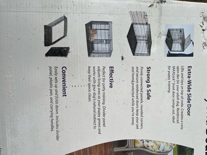 Large dog double door crate