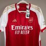Adidas Arsenal Home Jersey Red White Gold BNWT Size L Image 2
