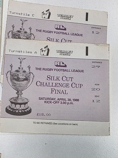Vintage Silk Cut Rugby League Challenge Cup Wembley Tickets 8-Year Bulk Lot 1988-1997