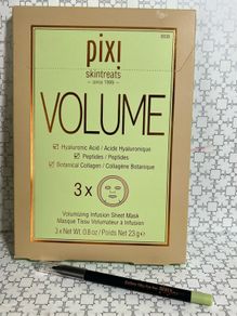 Pixi 3X volumzinb infusion sheet mask set and endless silky eye pencil in black noir