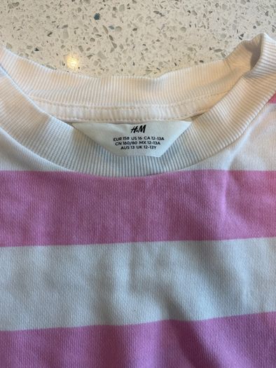 H&M Striped Jumper/Sweatshirt - AGE: 12/13 - AS NEW