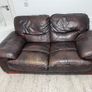 Free 2 Seater Brown Leather Sofa - Malahide Image 3
