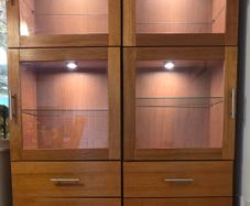 Display cabinet with lights