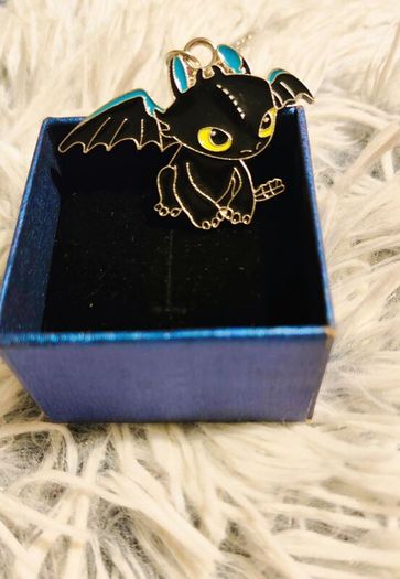 Flying Dragon Necklace Toothless Inspired How to Train Your Dragon Jewelry