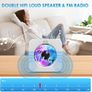 Portable CD Player with Bluetooth, Gueray Desktop CD Players for Home, Bulit-in Double HiFi Speakers, AUX&Headphone Jack, FM Radio Boombox with Remote Control, USB Port,LCD Display (White) Image 4