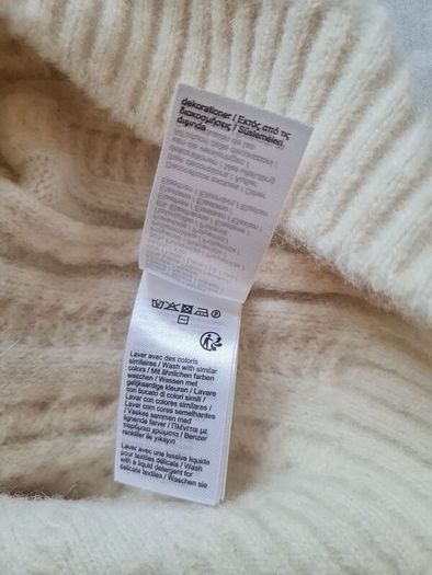 Lacoste alpaca wool Knitted long jumper Size 10 eu 38 cream in new condition