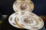 Beautiful Set of Three Vintage Graduated Wade Platters in the Meadow Pattern