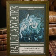 Rare Vintage 1980's Framed Poster Cork Triskel Arts Centre - Bailegangaire by Tom Murphy (Art by Michael Beirne)