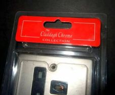 Claddagh Chrome Twin 13A Socket with Dual USB Port