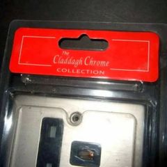 Claddagh Chrome Twin 13A Socket with Dual USB Port