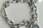 Vintage Tiffany &amp; Co Return To Tiffany Heart Tags Pendant In Sterling Silver 925 Length 8" Weight 41,08g