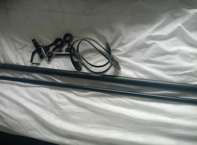 FREE 2 x curtain poles + brackets