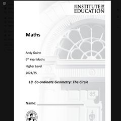 Leaving Cert Maths Institute Notes