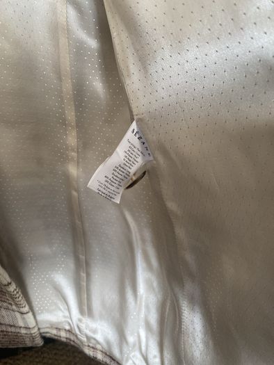 Sezane wool/cotton check Blazer