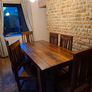 Dining Table and 6 chairs Dark wood Image 2