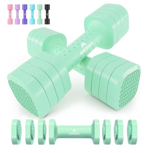 Adjustable Dumbbells Set, 1kg 2kg 3kg 4kg 5kg Dumbbell Pair, 4-in 1 and 5 in-1 Weights Dumbbells Set Women Men, Free Weights for Home Gym, Workout Hand Weights for Strength Training