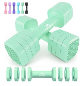 Adjustable Dumbbells Set, 1kg 2kg 3kg 4kg 5kg Dumbbell Pair, 4-in 1 and 5 in-1 Weights Dumbbells Set Women Men, Free Weights for Home Gym, Workout Hand Weights for Strength Training