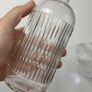 333 - Set of 3 Vintage Clear Glass Collectible Decorative Ribbed Bottles Image 2