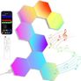 Hexagon LED Lights 8 Pack Hex Wall Light RGB Gaming Panels Hexagonal Smart Lighting Panel Sync to Music for Room Bar Gaming Setup Bedroom Image 6