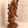 Antique Chinese Rose Wood  Figurine Hand carved sculpture great gift present display decor art deco bird old man Image 2