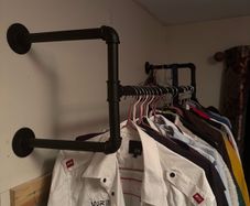 Clothes hanging rail - pipe aesthetic