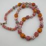 Antique Venetian Style Mix Eyes & Feather Desgin Glass Beads Necklace Image 4