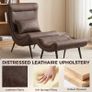 Modern Accent Chair with Footstool With 64cm Wide Seat Image 3