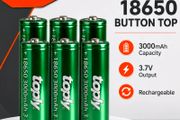 6 x 18650 Button Top Rechargeable Batteries