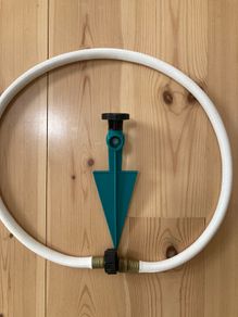 An extension hose with brass fittings