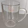 Vintage Amstel Bier Pint Tankard Glass 20oz - ARC France 1980s Flat Top D-Handle (23cm) Image 3