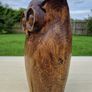 Vintage carved wooden owl figurine Image 4