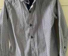 Next navy patterned long sleeve shirt 3-4 years