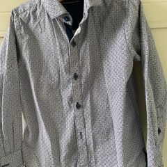 Next navy patterned long sleeve shirt 3-4 years