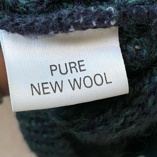 Quills Woollen Market 100% Wool Fisherman Aran Jumper