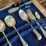 Vintage cutlery set in wooden box Image 6