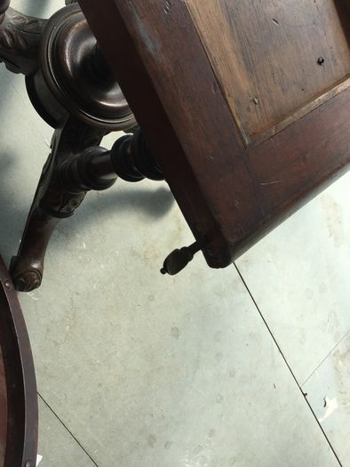 Antique oval table. Top is removable. 48"/122cm x 34"/87cm