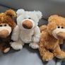 Triplet Teddy Bears Like New Plush Toys Teddies Soft Toys Comforter Image 2