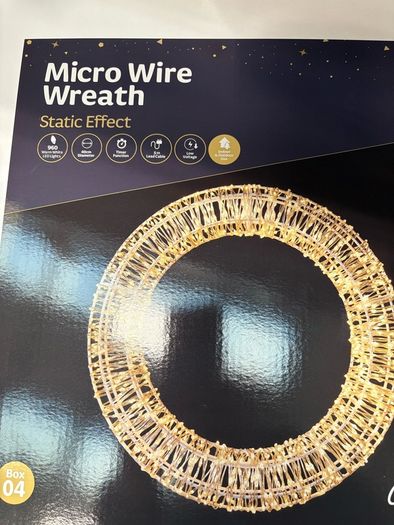 Christmas wreath, new in box.