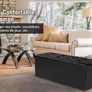 BRAND NEW Storage Benches Foldable Stool with Storage Space Home Sofa Ottoman Living Room Furniture Image 3