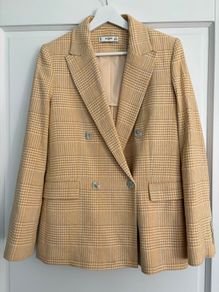 Mango blazer light yellow classic fit jacket S